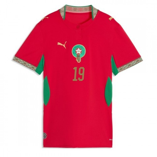 Marocko Youssef En-Nesyri #19 Replika Hemmatröja Damer VM 2026 Kortärmad